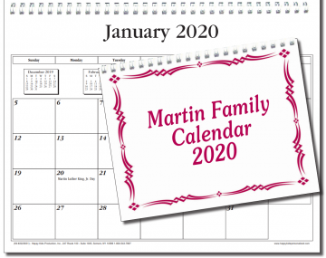 11" x 11" Happy Kids DELUXE Personalized Family Photo Calendar WITH Custom Cover - No Monthly Titles